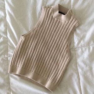 Cropped Sweater Tank Top